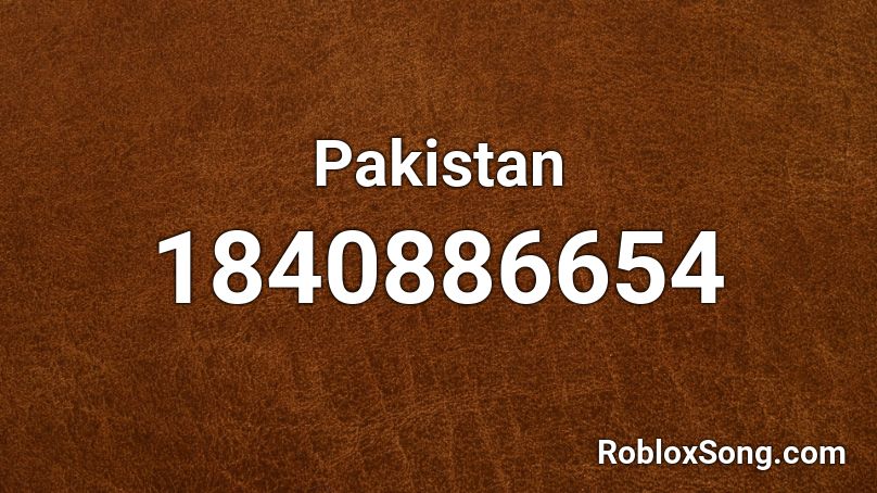 Pakistan Roblox ID