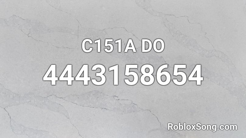 C151A DO Roblox ID