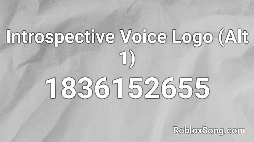 Introspective Voice Logo (Alt 1) Roblox ID