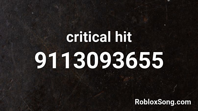 critical hit Roblox ID