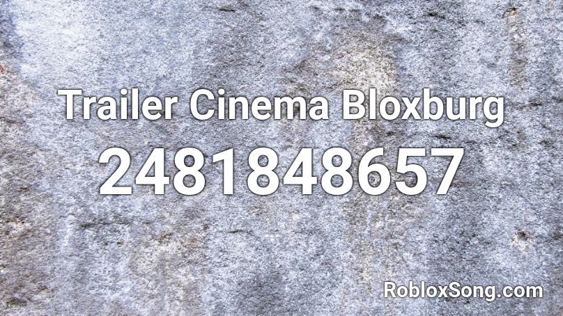 Trailer Cinema Bloxburg Roblox ID