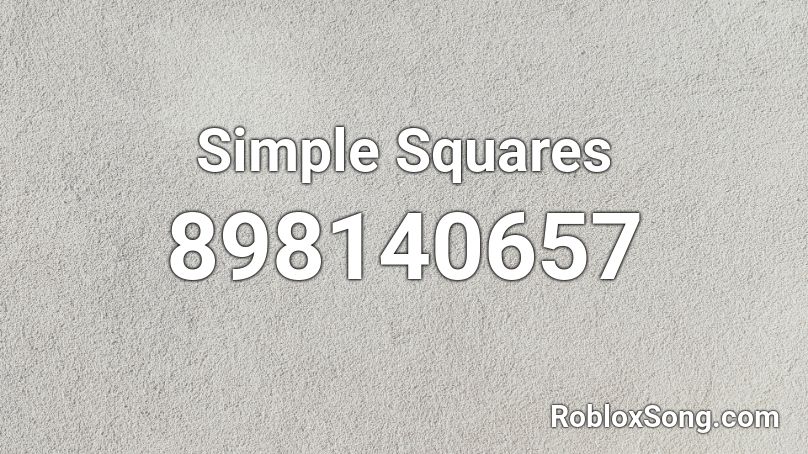 Simple Squares Roblox ID