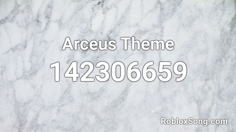 Arceus Theme Roblox ID