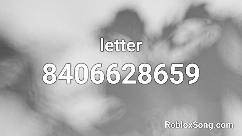 letter Roblox ID