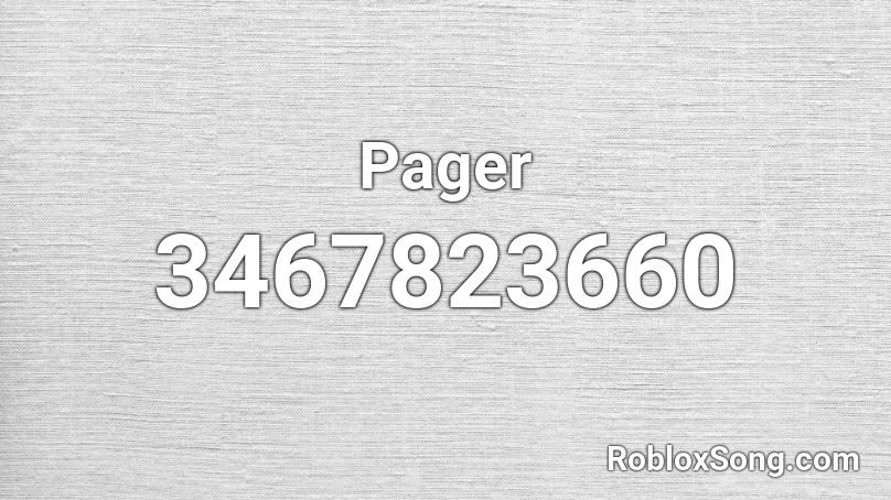 Pager Roblox ID