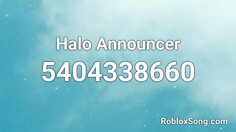 Halo Announcer Roblox ID
