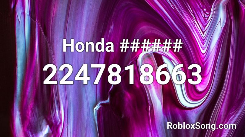 Honda ###### Roblox ID