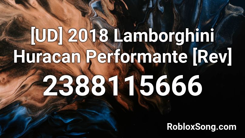 [UD] 2018 Lamborghini Huracan Performante [Rev] Roblox ID