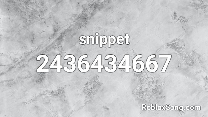 snippet Roblox ID