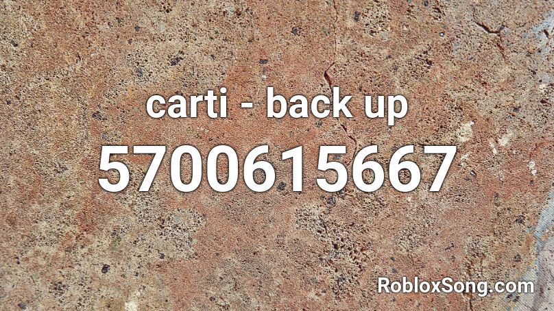 carti - back up Roblox ID