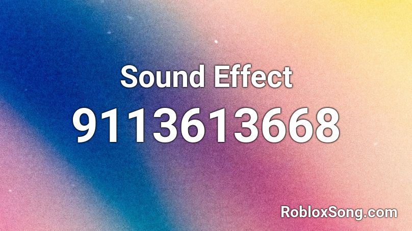 Sound Effect Roblox ID