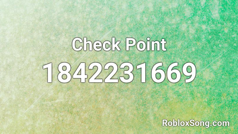 Check Point Roblox ID