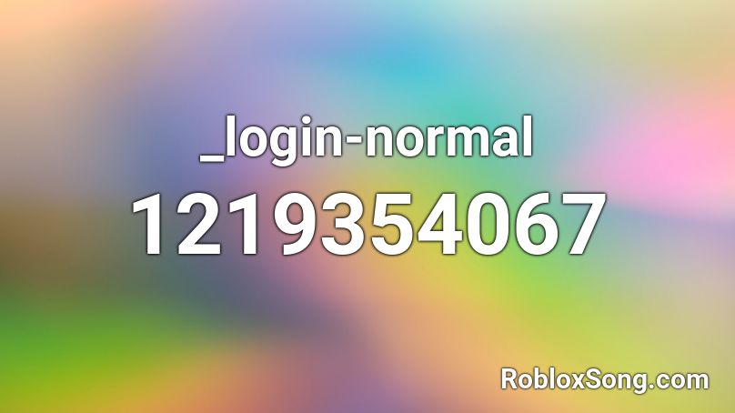 _login-normal Roblox ID