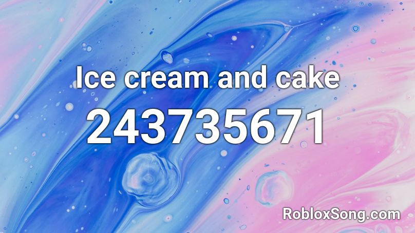 Ice cream and cake Roblox ID
