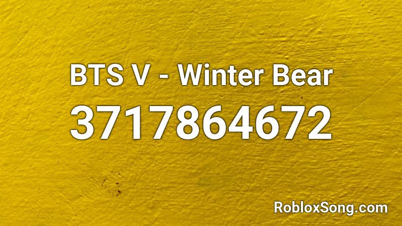 BTS V - Winter Bear Roblox ID