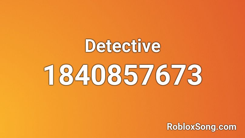 Detective Roblox ID
