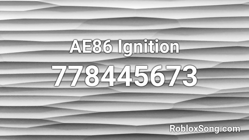 AE86 Ignition Roblox ID