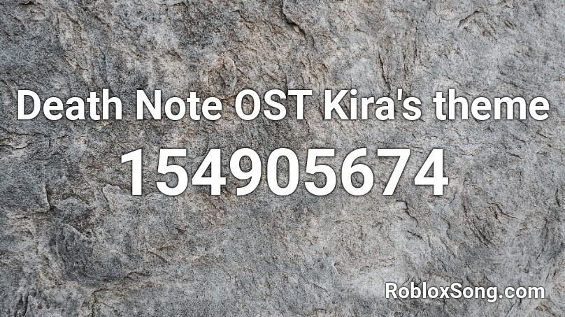 Death Note OST Kira's theme  Roblox ID
