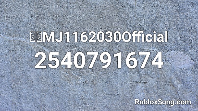 頑童MJ1162030Official  Roblox ID