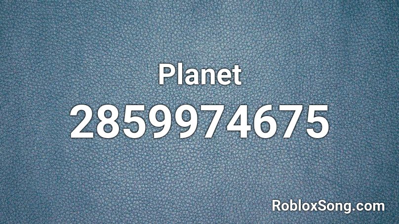 Planet Roblox ID