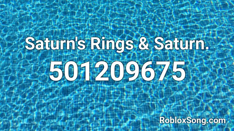 Saturn's Rings & Saturn. Roblox ID