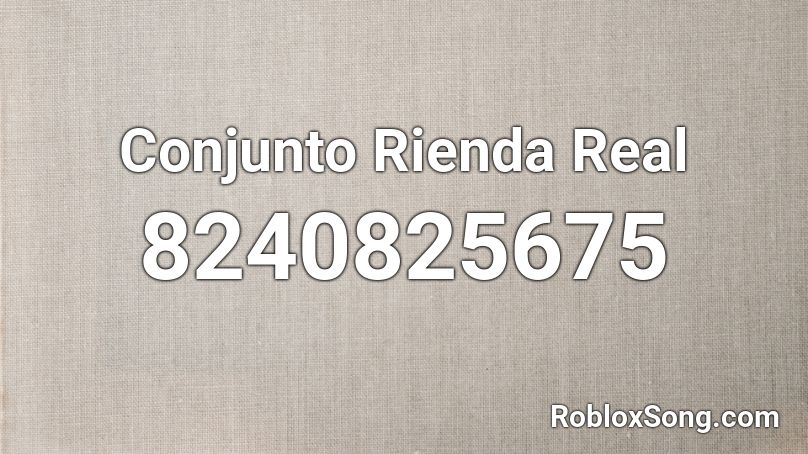 Conjunto Rienda Real Roblox ID