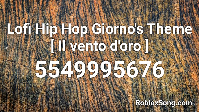 Giorno's Theme Roblox ID Code