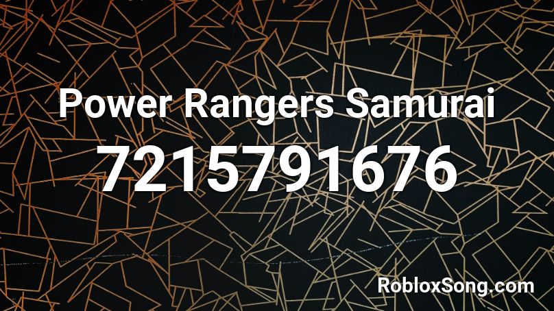 Power Rangers Samurai Theme. Roblox ID