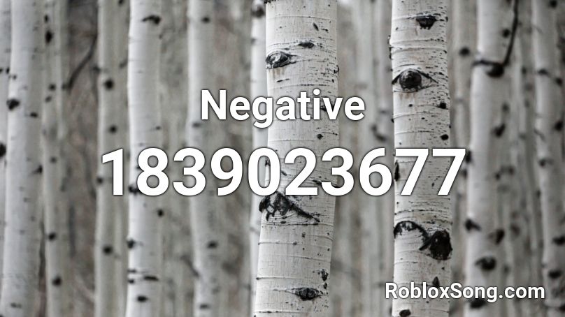 Negative Roblox ID