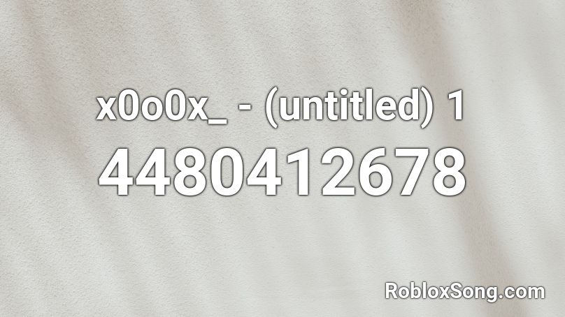 x0o0x_ - (untitled) 1 Roblox ID