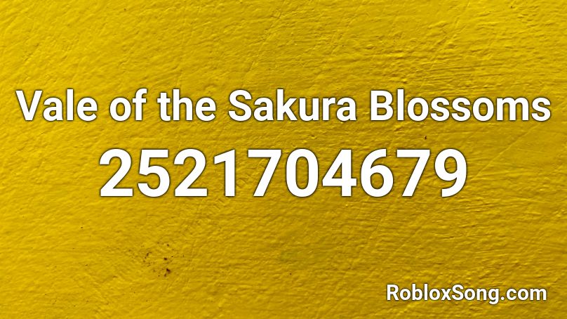 Vale of the Sakura Blossoms Roblox ID