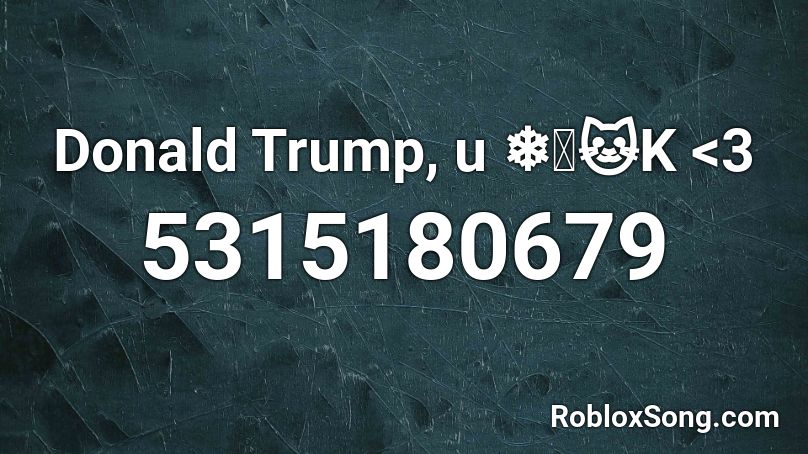 orange man Roblox ID