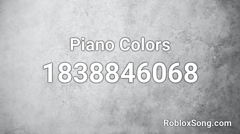 Piano Colors Roblox ID