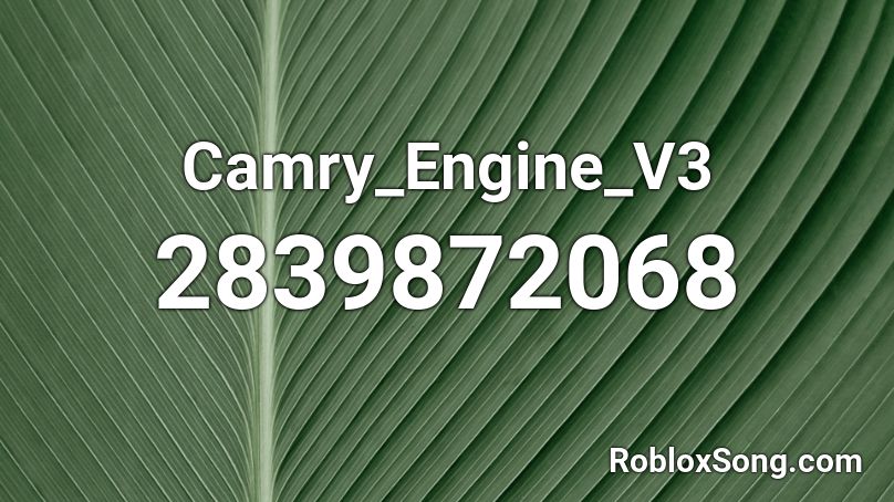 Camry_Engine_V3 Roblox ID