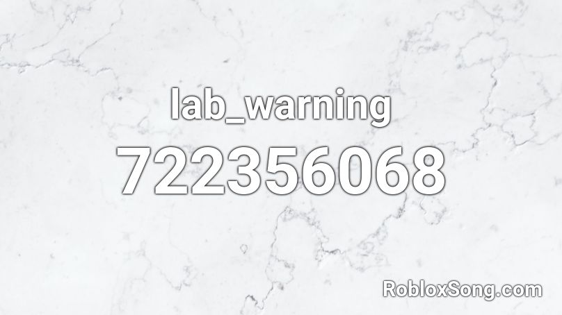 lab_warning Roblox ID