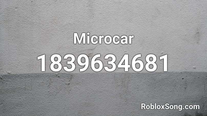 Microcar Roblox ID