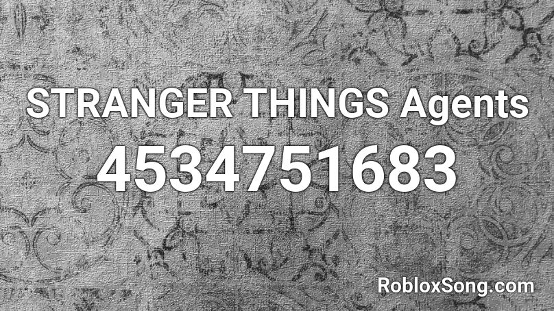 STRANGER THINGS Agents Roblox ID