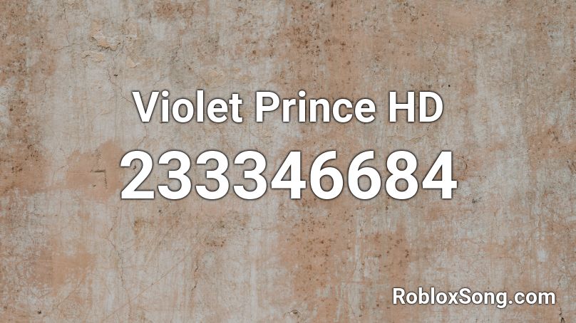 Violet Prince HD Roblox ID