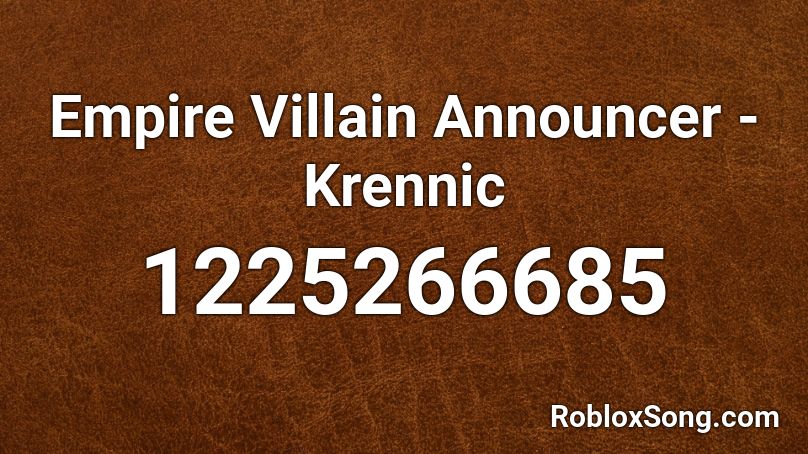 Empire Villain Announcer - Krennic Roblox ID