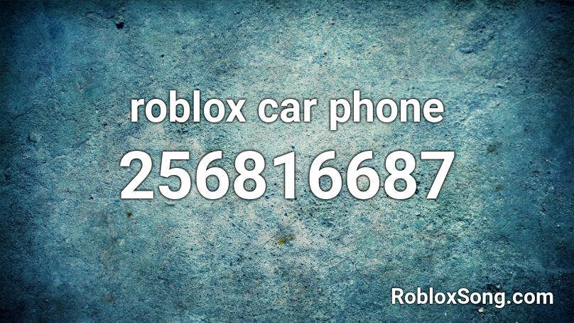 roblox car phone Roblox ID