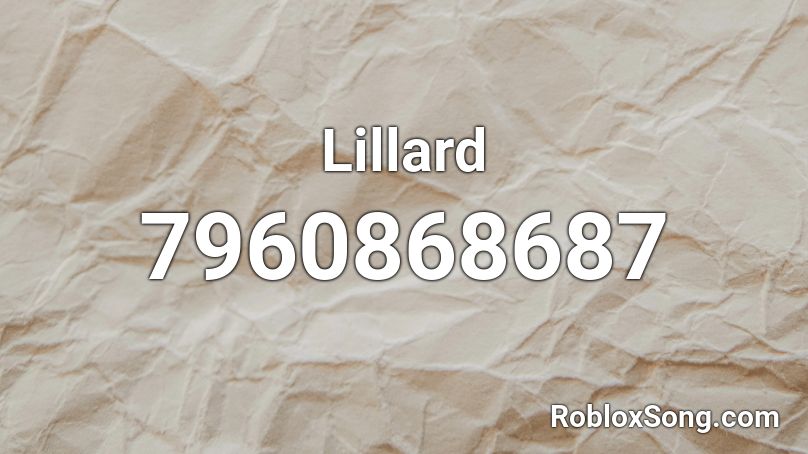 Lillard Roblox ID