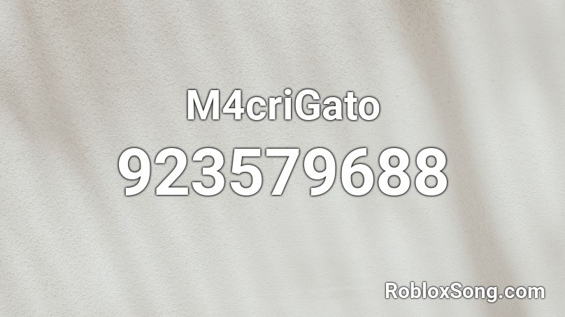 M4criGato Roblox ID