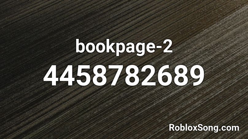 bookpage-2 Roblox ID