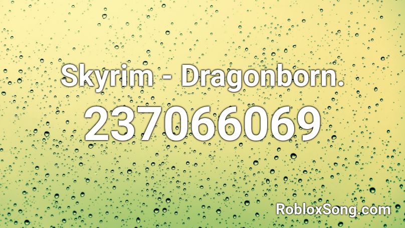 Skyrim - Dragonborn. Roblox ID