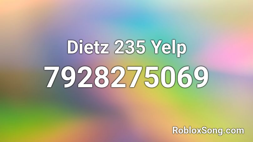 Dietz 235 Yelp Roblox ID