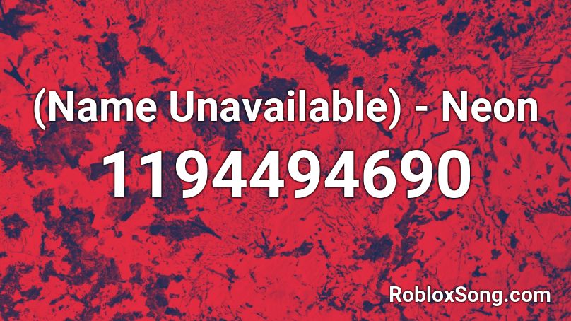 (Name Unavailable) - Neon Roblox ID