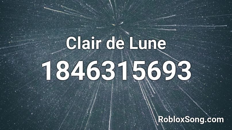 Clair de Lune Roblox ID