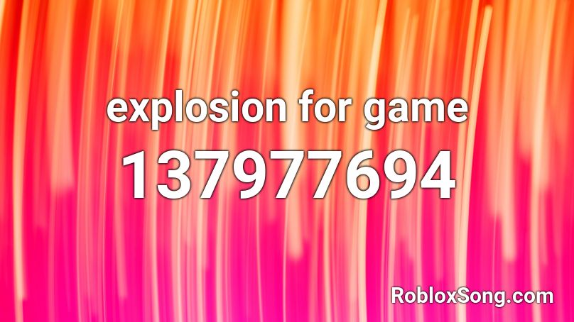 explosion for game Roblox ID
