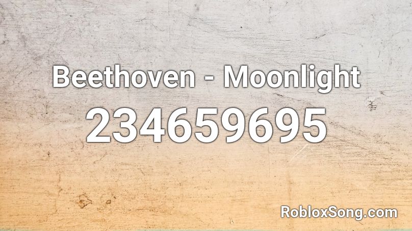 Beethoven - Moonlight Roblox ID