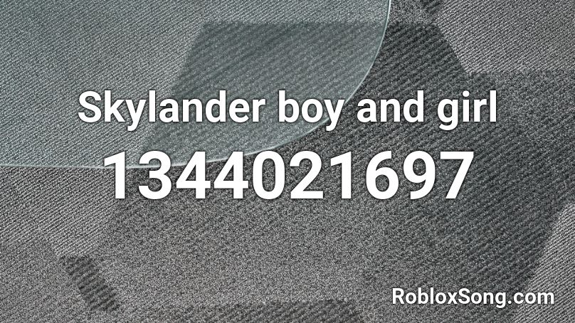 Skylander boy and girl Roblox ID